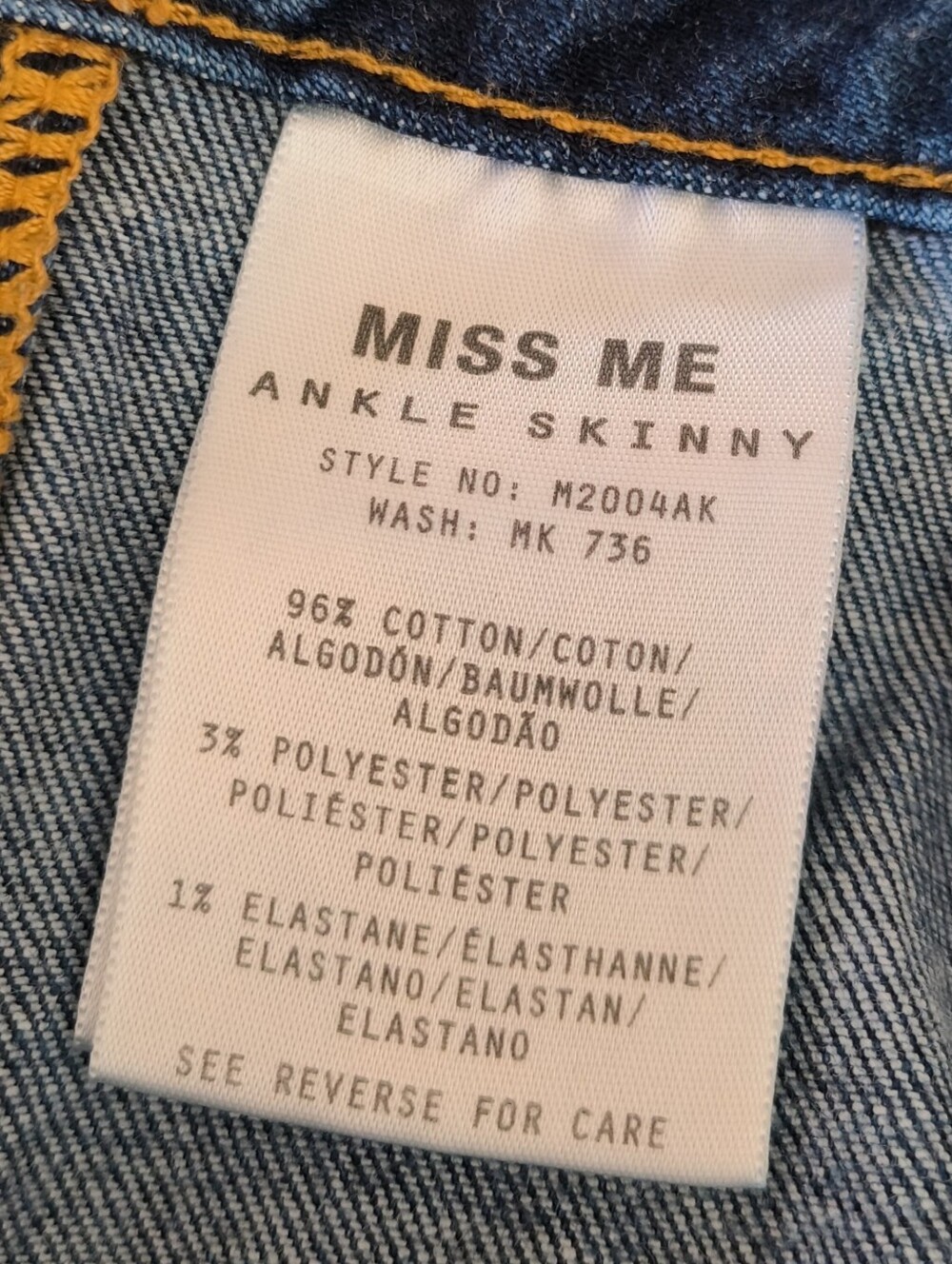 Miss Me Skinny Embroidered Ankle Jeans Size 29 - Picture 7 of 9